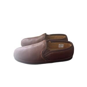 L.L.Bean Elkhide Slippers in brown leather 11M W